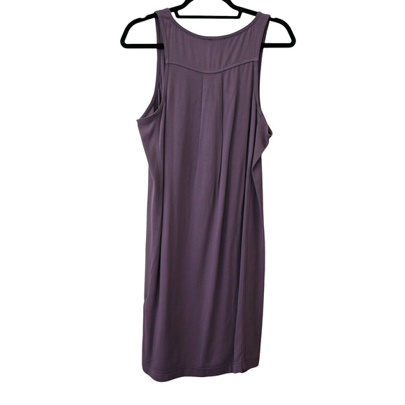Splendid Purple Henley Tank Dress Viscose Size Small Scoop Neck - Picture 2 of 6